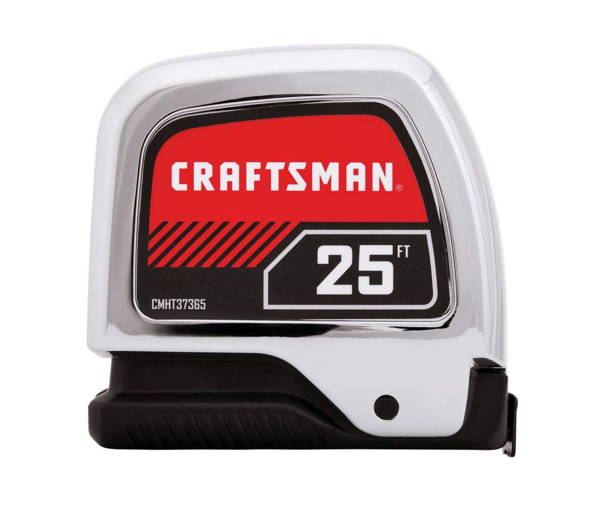 CRAFTSMAN Chromelock 25-ft Auto Lock Tape Measure | CMHT37365S