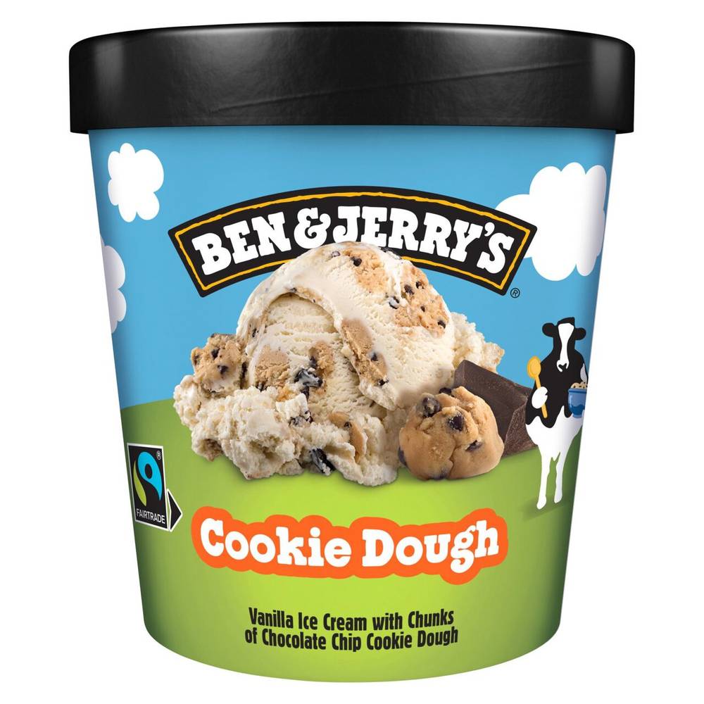 Ben & Jerry's Cookie Dough Vanilla Ice Cream Tub (465ml)