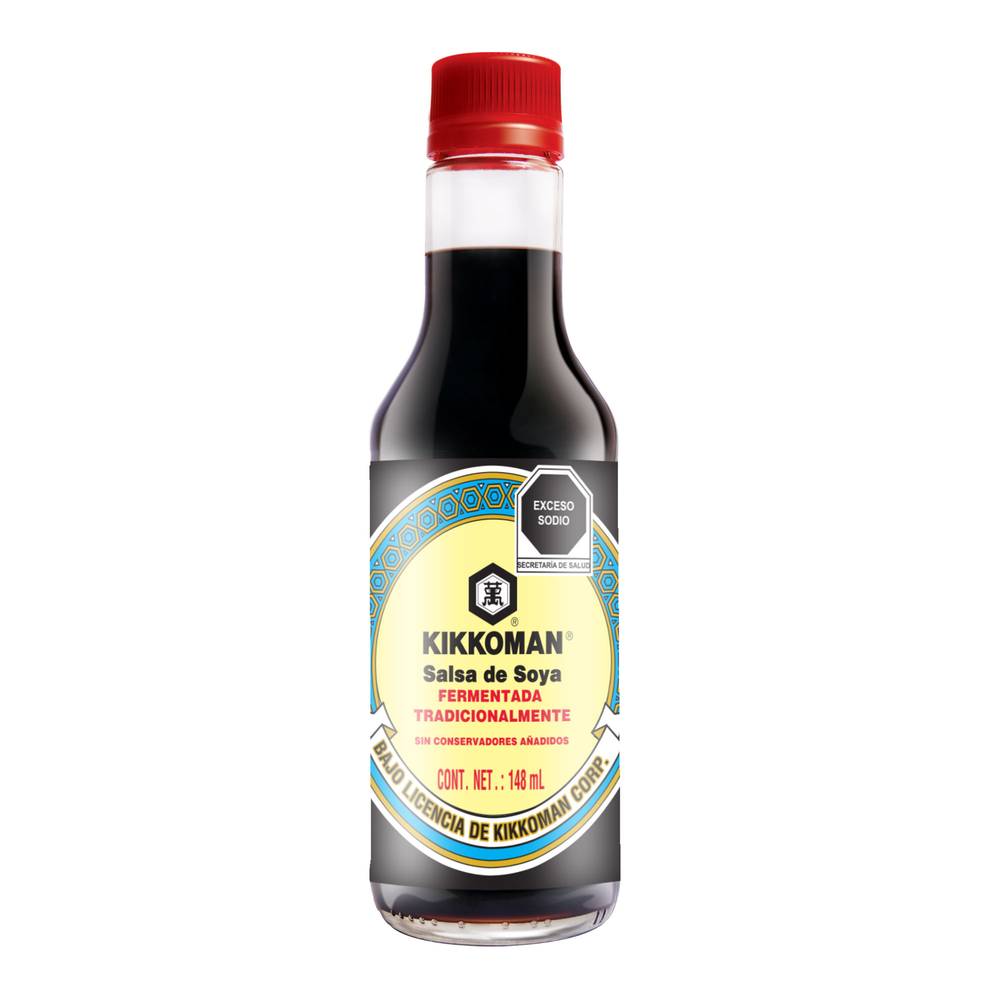 Kikkoman salsa de soya (botella 148 ml)