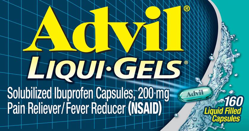 Advil Liqui-Gels Solubilized 200 mg Ibuprofen Capsules (160 ct)