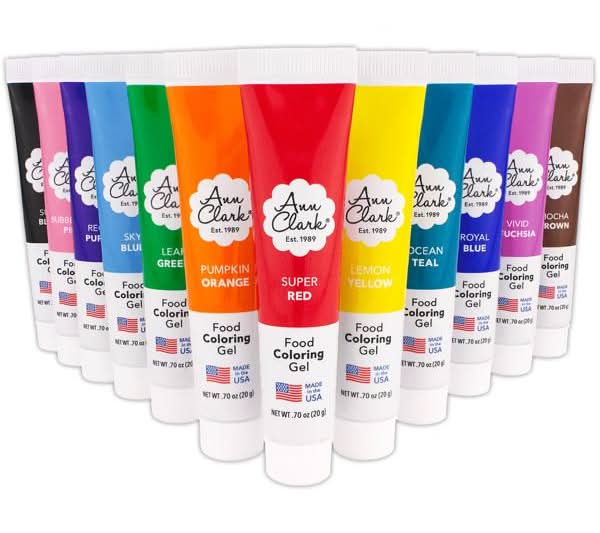 Ann Clark Food Coloring Gel Kit Multi 12 Pack