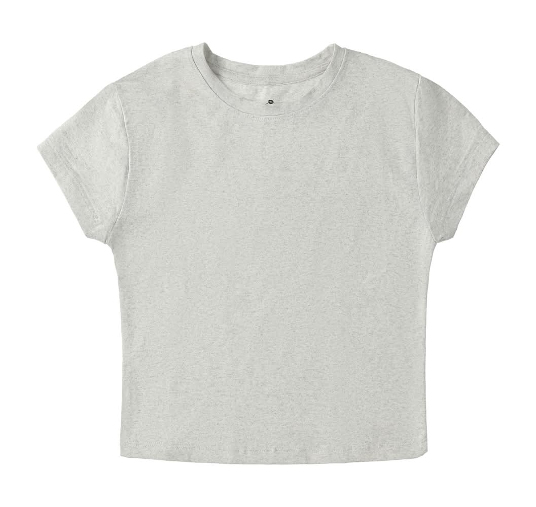 Juniors Cotton Tee Small Light Gray