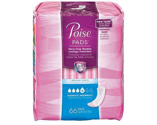 POISE MODERATE PADS 66 PK