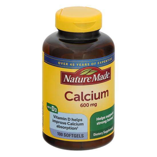 Nature Made Calcium 600 mg Softgels (100 ct)