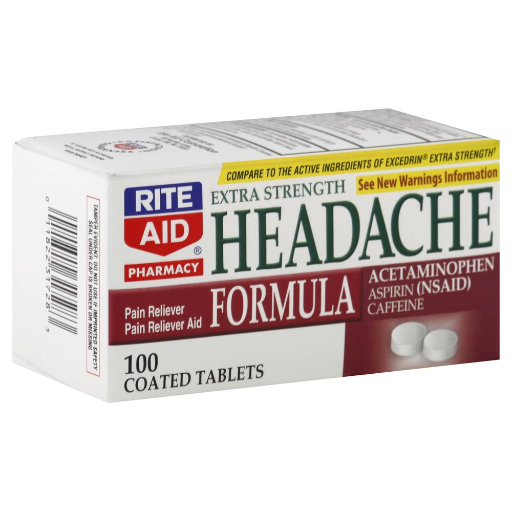 Rite Aid Pharmacy Extra Strength Headache Pain Reliever/Pain Reliever Aid