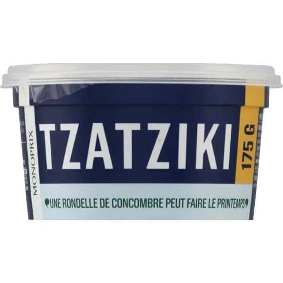 Monoprix Tzatziki, Préparation À Base De Fromage Blanc Et De Concombre Le Pot De 175G