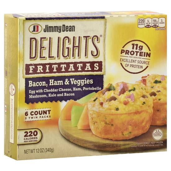 Jimmy Dean Delights Bacon Ham & Veggies Frittatas