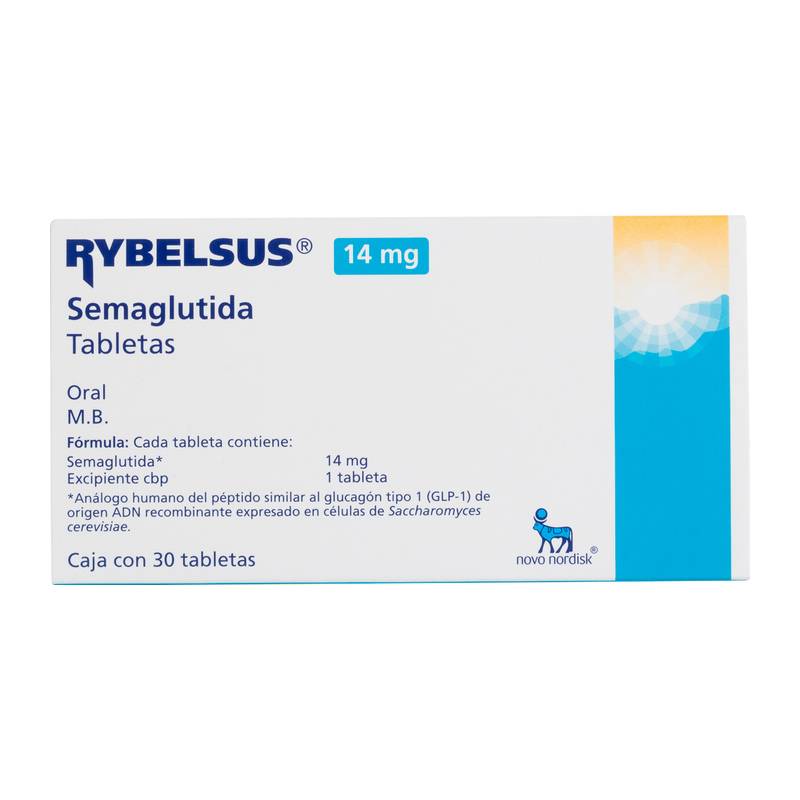 Novo Nordisk · Rybelsus semaglutida tabletas 14 mg (30 un)