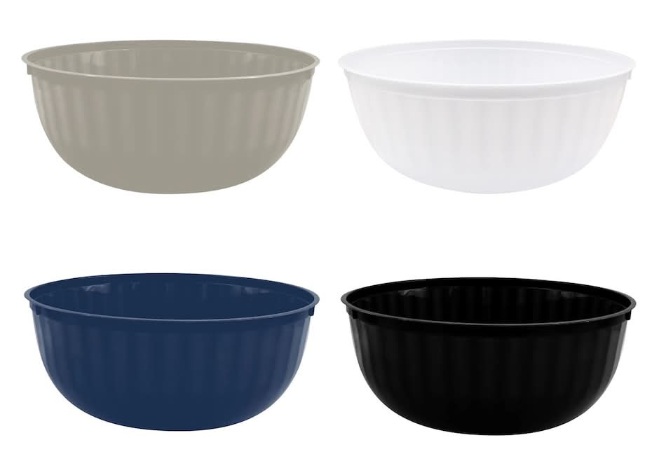 Colorful Plastic Bowls, 12 in (4 ct)
