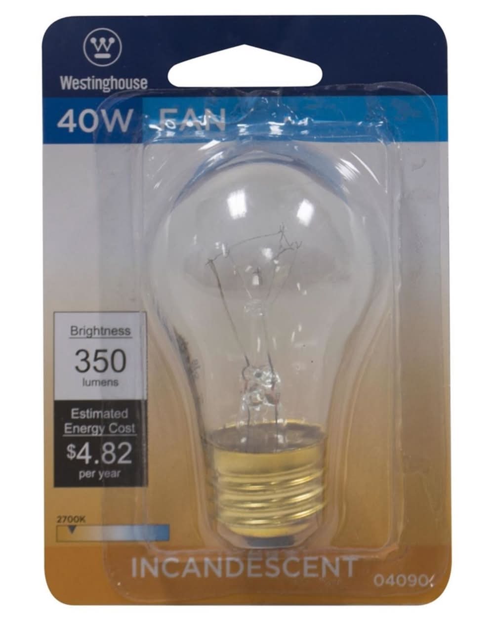 Westinghouse 40 W A15 A-Line Incandescent Fan Light Bulb E26 (Medium) White 1 Pk