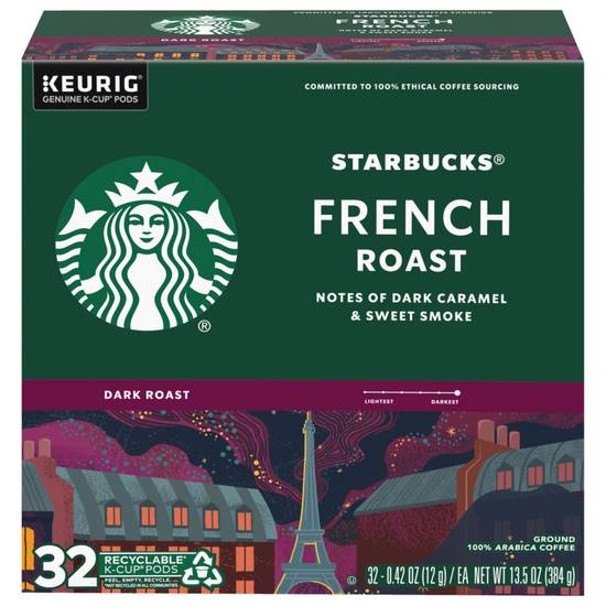 Starbucks French Roast Coffee, K-Cup Pods, 32 CT