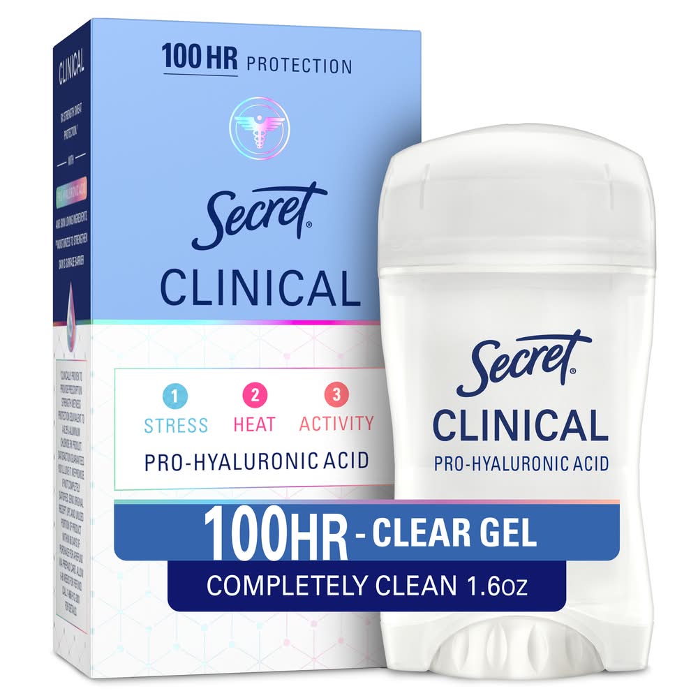 Secret Clinical Strength 72 Hour Clear Gel Antiperspirant Deodorant (1.6 oz)