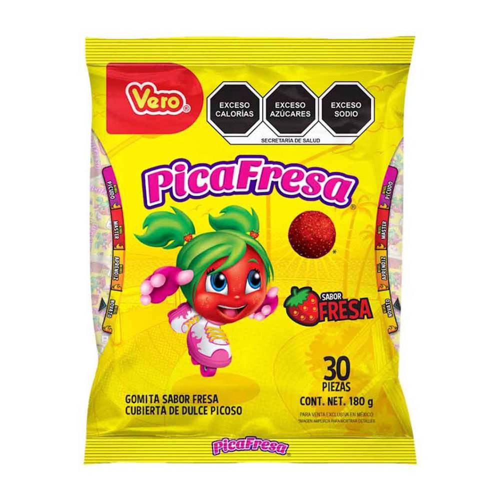 Vero gomitas pica fresa cubiertas con chile (bolsa 180 g)