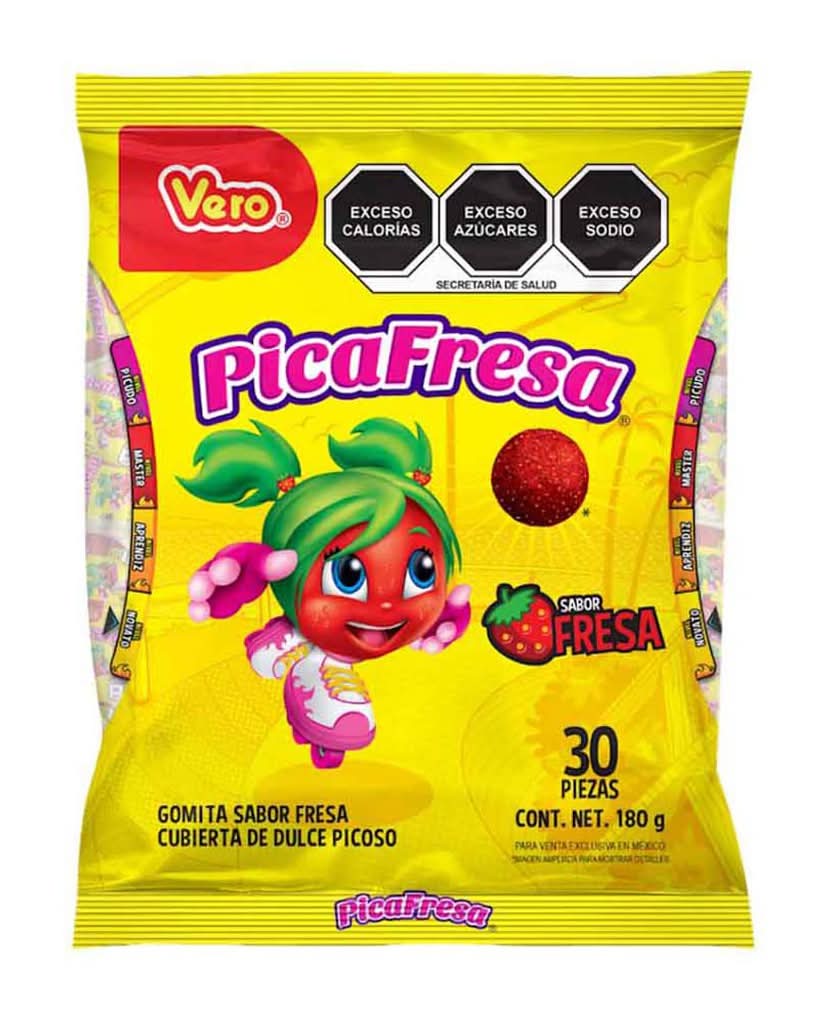 Vero · Gomitas pica fresa cubiertas con chile (180 g)