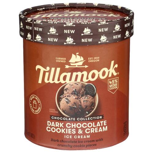 Tillamook Dark Chocolate Cookies & Cream Ice Cream