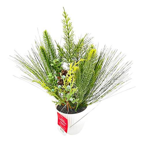 14" Potted Mixed Greenery with Pinecones Christmas Artificial Plant Arrangement - Wondershop™
