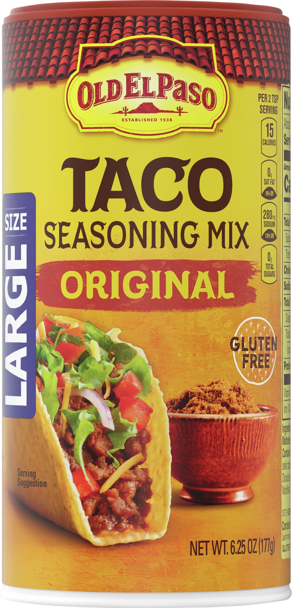 Old El Paso Taco Seasoning Mix, Original, L (6.25 oz)