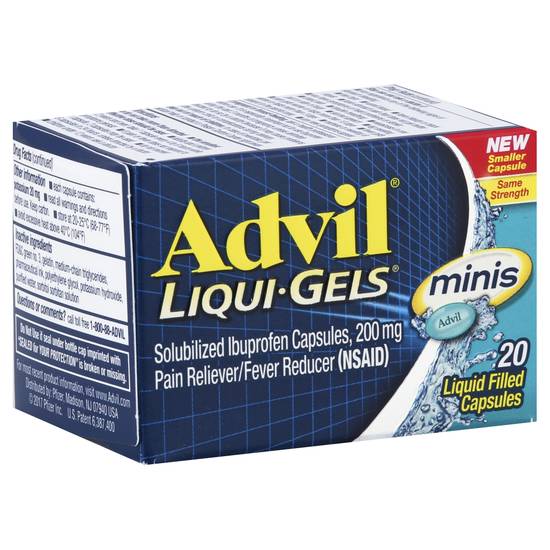Advil Liqui-Gels Ibuprofen 200 mg Pain Reliever/Fever Reducer (20 ct)