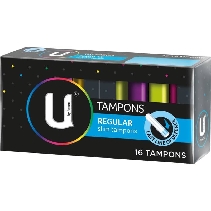 U By Kotex Tampons Slim Regular 16s