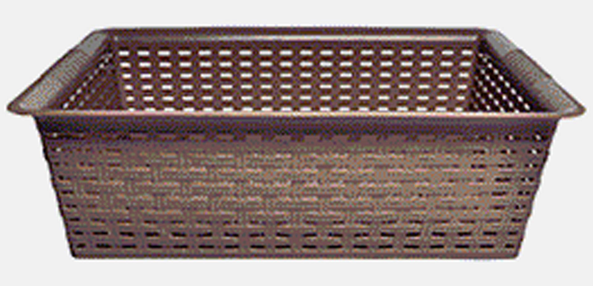 Plastico Rattan Look Plastic Rectangular Basket (20 ct)