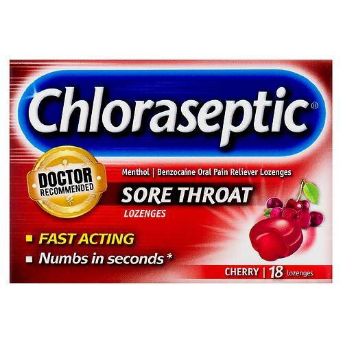 Chloraseptic Sore Throat Lozenges Cherry - 18.0 ea