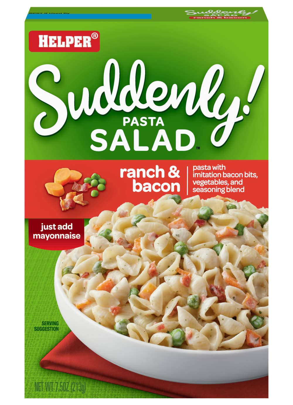 Betty Crocker Suddenly Pasta Salad, Ranch & Bacon (7.5 oz)