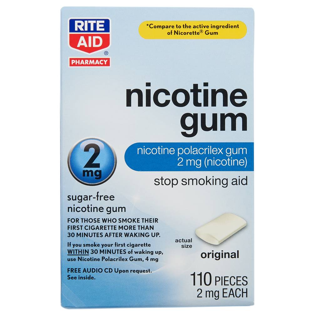 Rite Aid Original Nicotine Polacrilex Gum 2mg