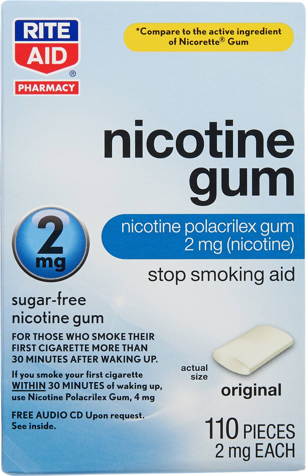 Rite Aid Original Nicotine Polacrilex Gum 2mg (110 ct)