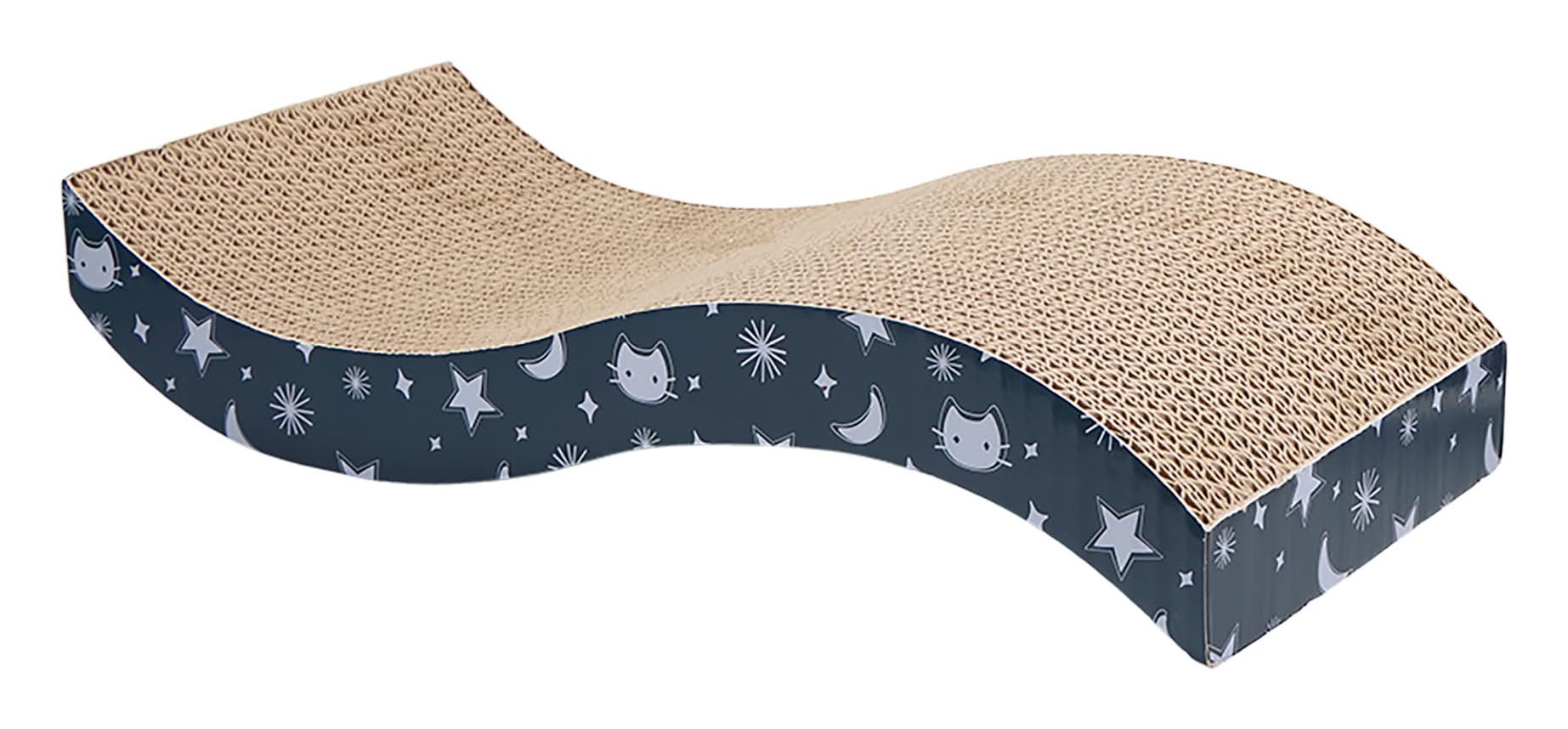 Whisker City® Wavy Cat Scratcher (Color: Navy, Size: 1 Count)