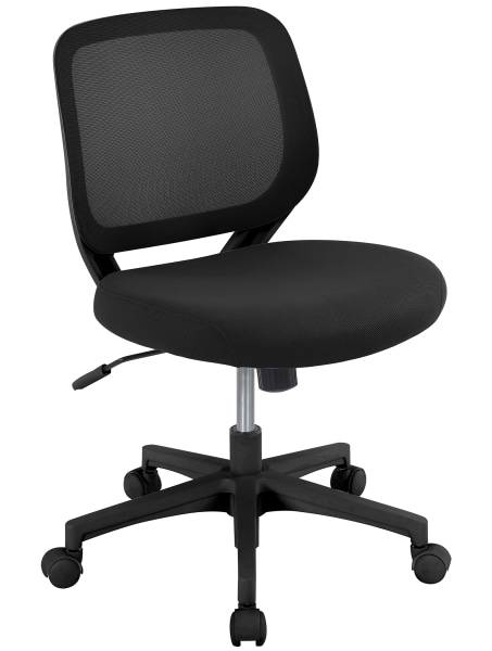 Realspace Adley Mesh Fabric Low-Back Task Office Chair, Black