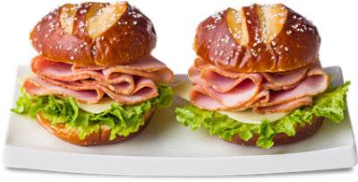 Readymeals Ham & Swiss Pretzel Duo Sandwich - Ea