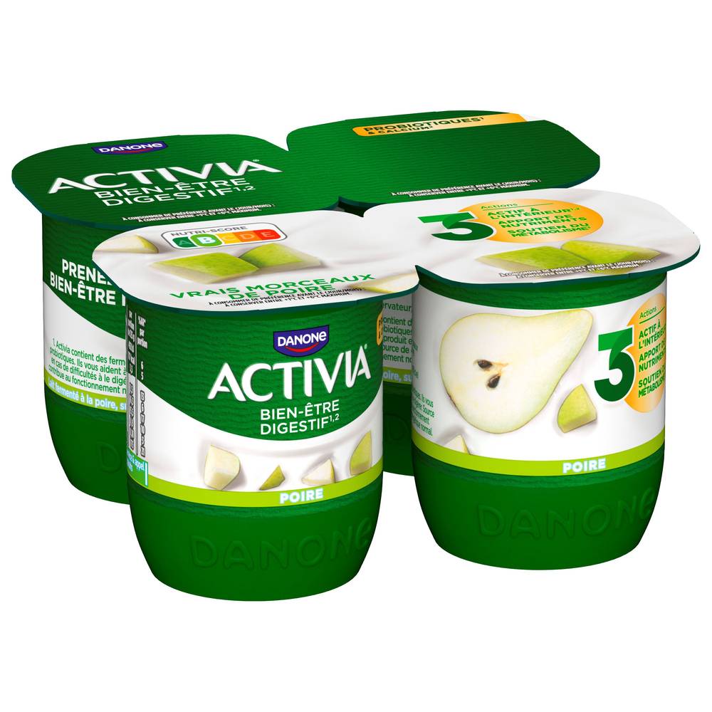 Activia - Yaourt aux fruits bifidus poire (500g)