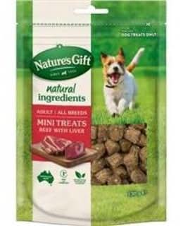 Natures Gift Beef Liver Mini Dog Treats 130g