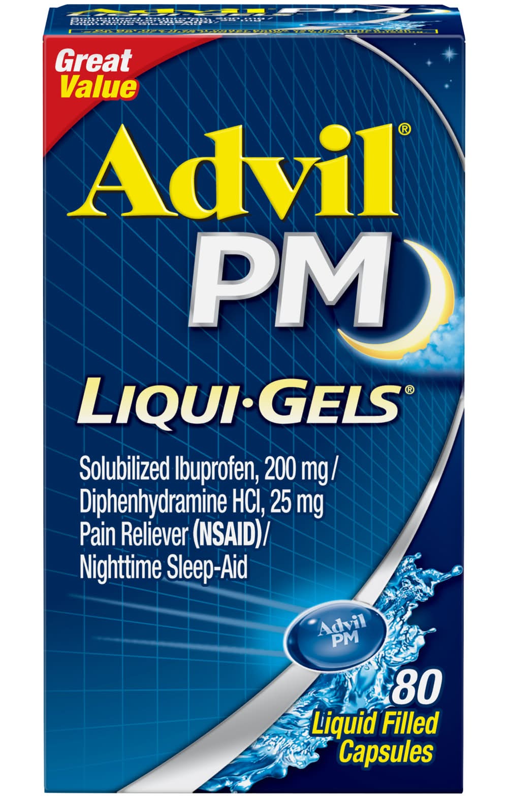 Advil Liqui-Gels Pm Capsules (80 ct)