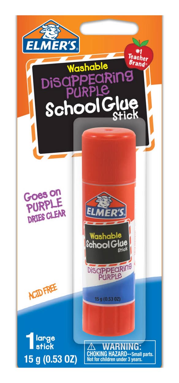 Elmer'S Disappearing Purple School Glue Stick Washable 15 Gram 1 Count