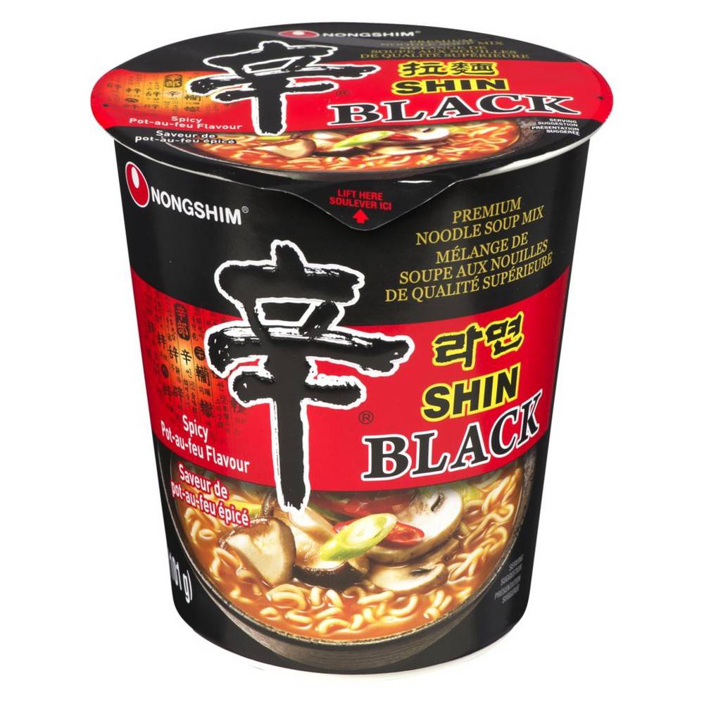 Nongshim Premium Noodle Soup, Shin Black Cup (case) (101 g)