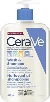 CeraVe Hyaluronic Acid+ Vitamin E Baby Wash & Shampoo (473 g)
