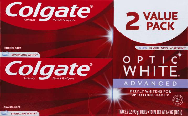 Colgate Anticavity Advanced Sparkling White Fluoride Toothpaste ( 2 ct )