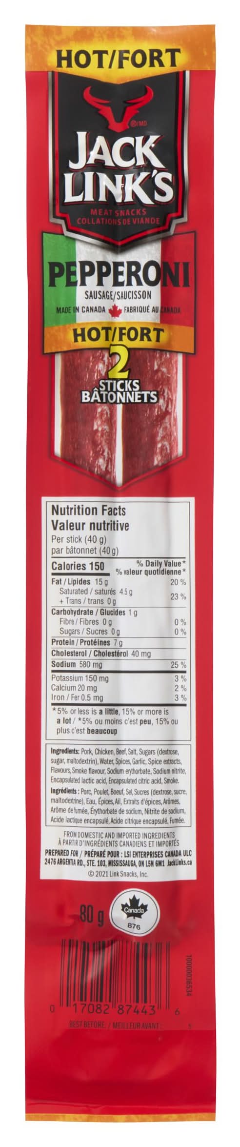 Jack Link's Pepperoni Hot (80 g)