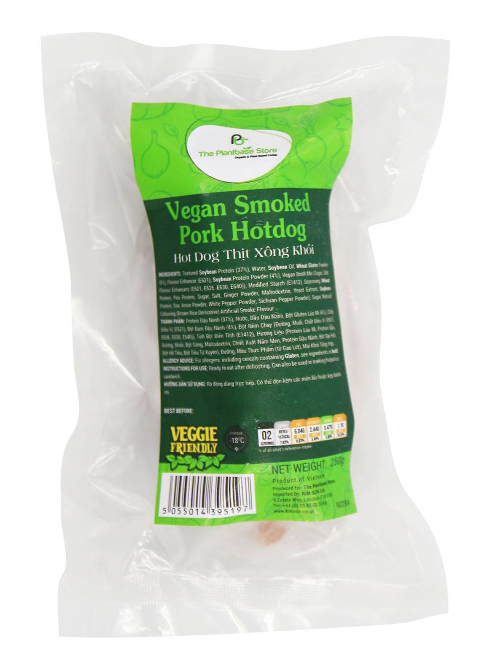 The Plantbase Store Vegan Smoked Pork Hotdog (250g)
