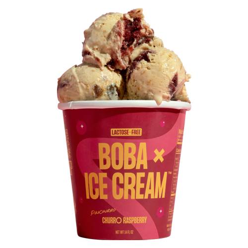 Boba x Ice Cream Churro Raspberry Pint