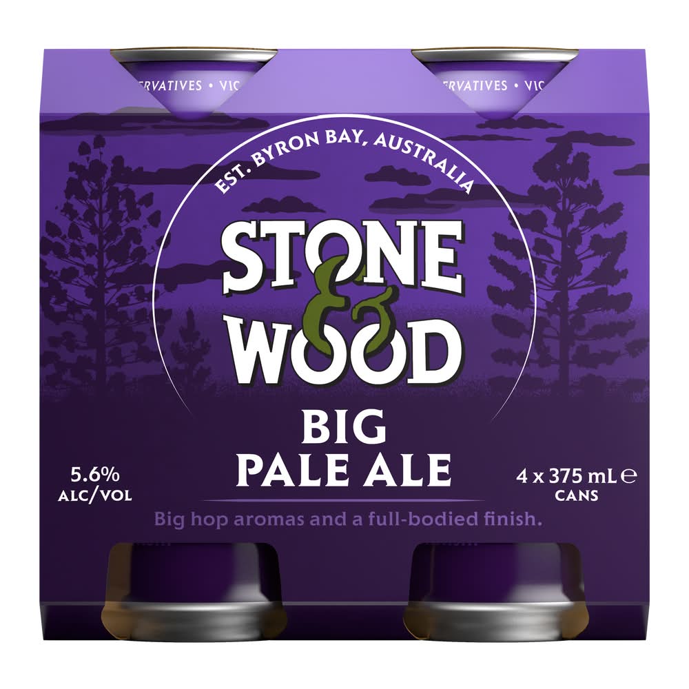 Stone & Wood Hinterland Big Pale Ale Beer (4 x 375mL)