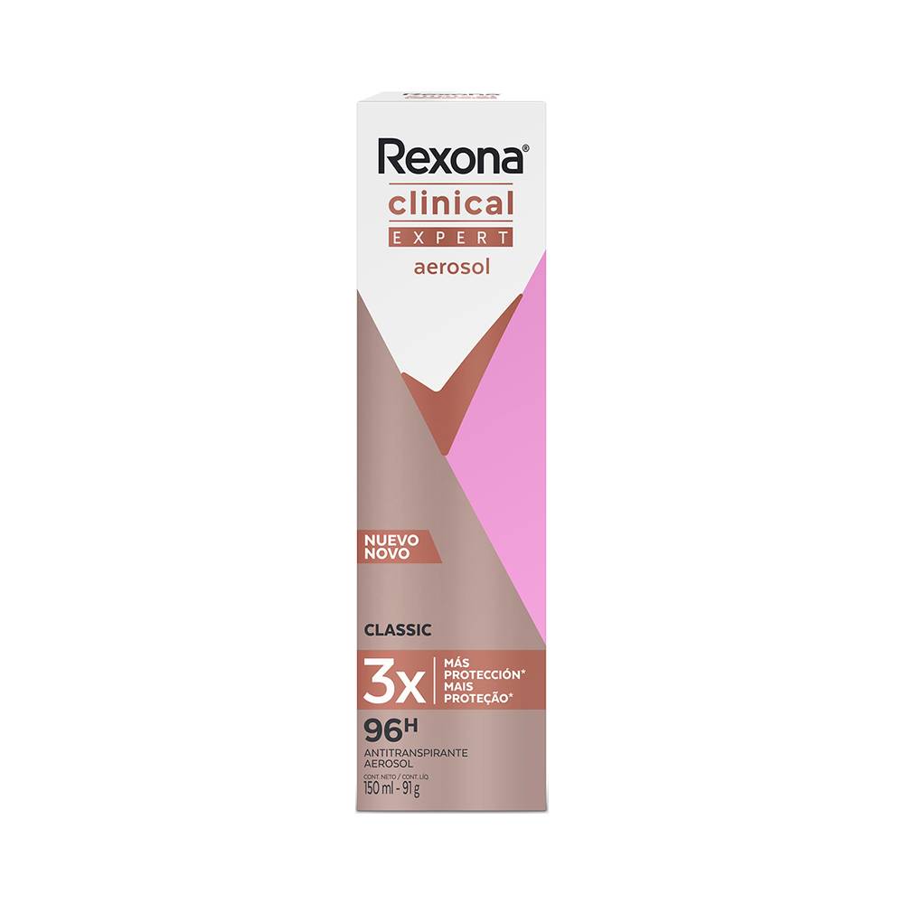 Rexona desodorante antitranspirante clinical expert (aerosol 150 ml)