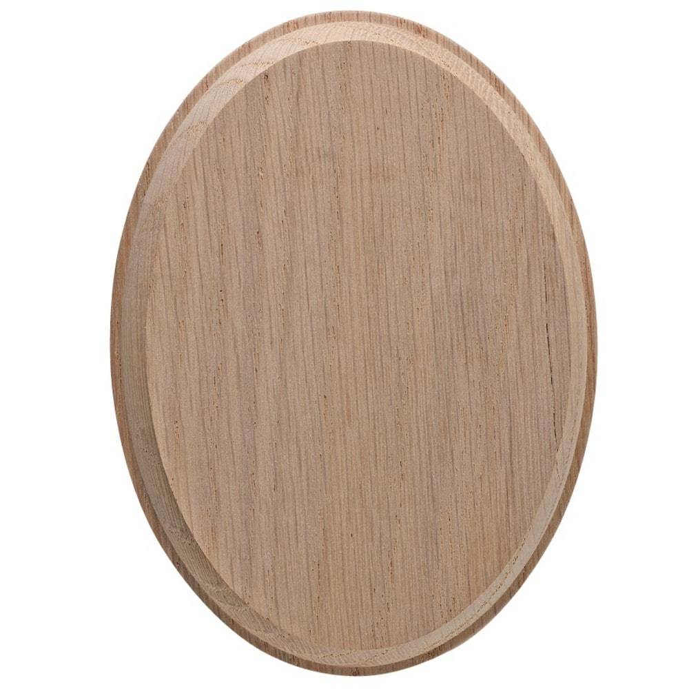 4.4375-in x 6.5-in Oval Unfinished Oak Wood Rosette | 7027  ETOAK