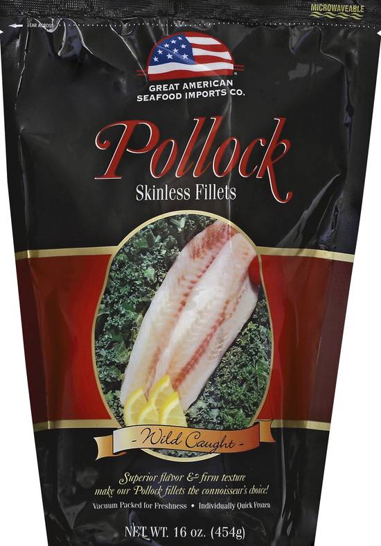 Great American Seafood Imports Co. Pollock Fillets (16 oz)