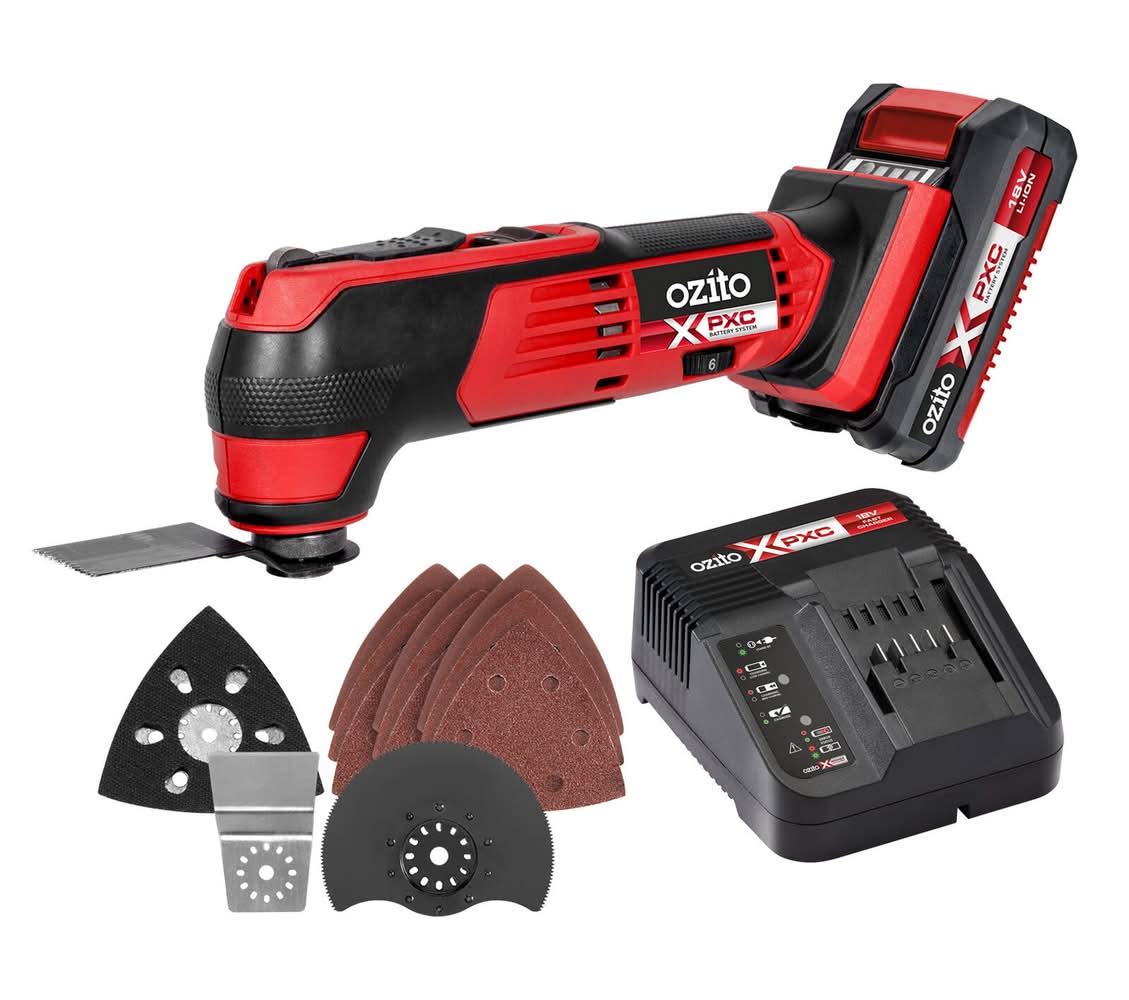Ozito 18V Compact Multi Function Tool Kit PCMFK-200