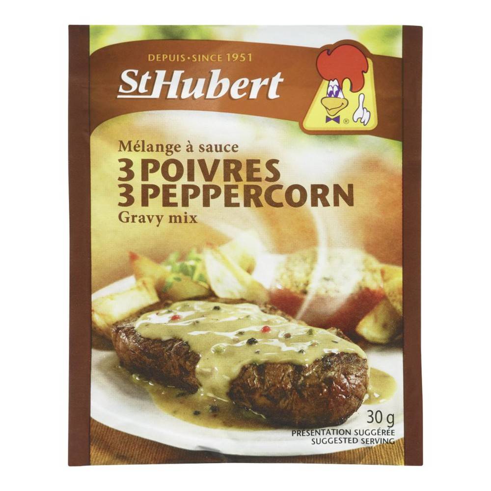 St hubert mélange à sauce 3 poivres (sauce 3 poivres) - 3 peppercorn sauce mix (30 g)