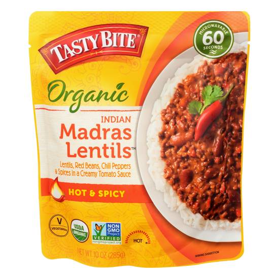 Tasty Bite Organic Hot & Spicy Indian Madras Lentils (10 oz)