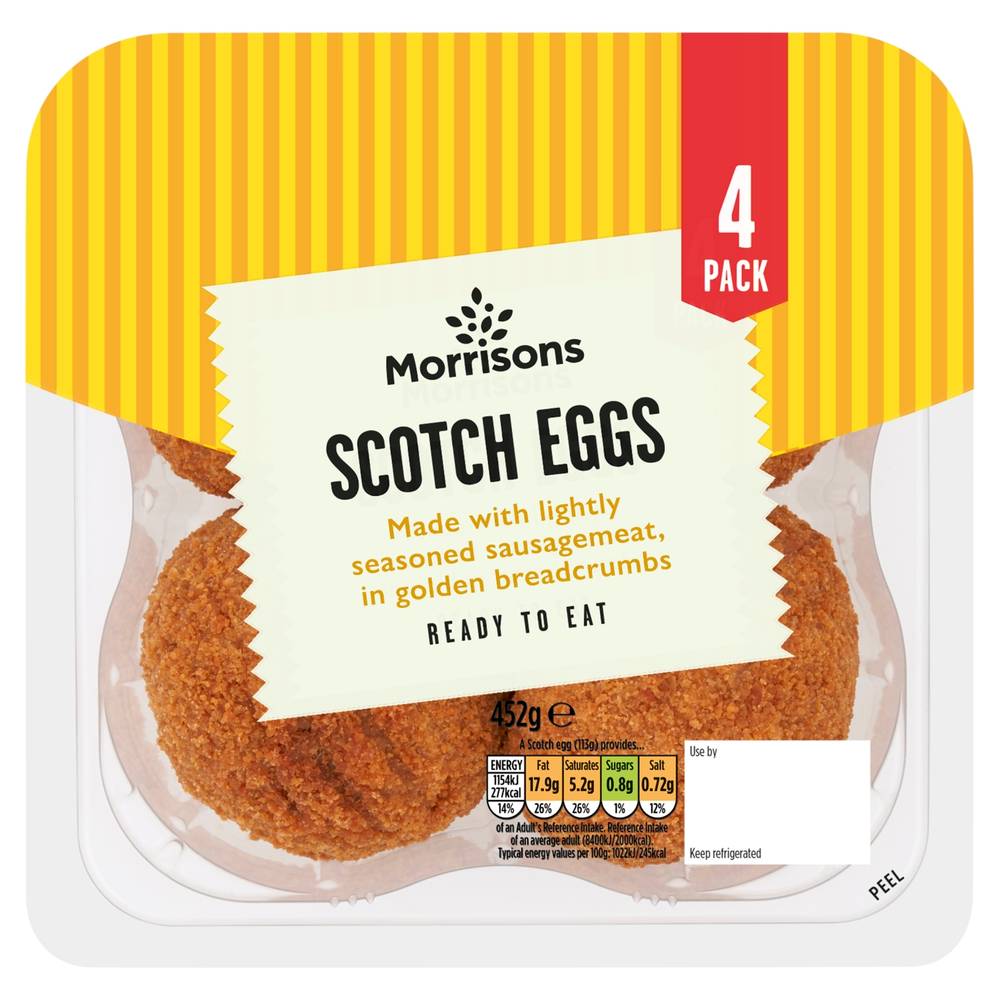 Morrisons 4 Scotch Eggs 452G
