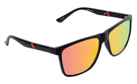 Mens Mirror Square Sunglasses Red